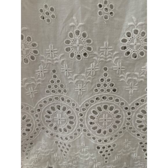 Tommy Bahama Crochet Eyelet Cercle‎ Eyelet Tunic Top White Size Small - Picture 6 of 9